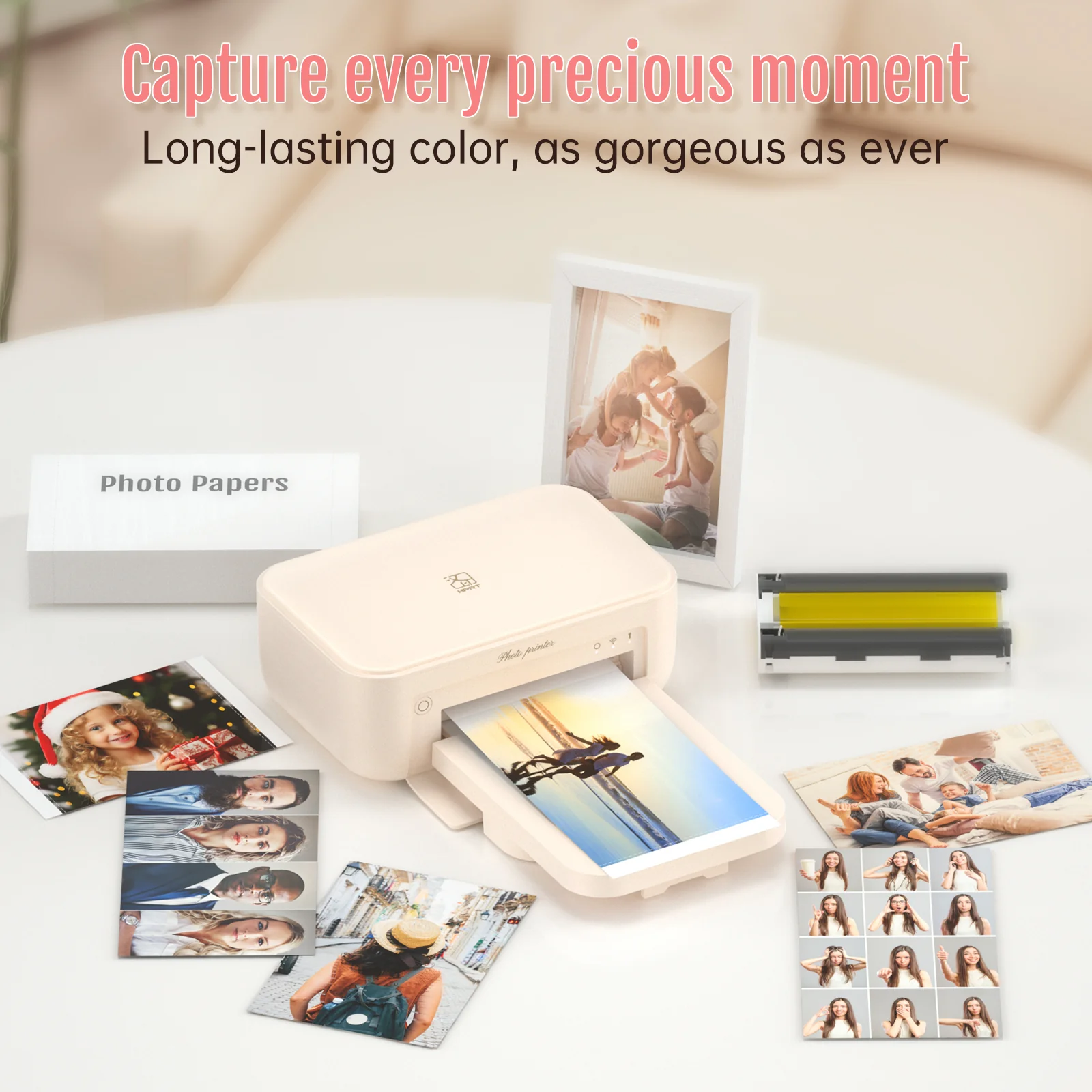 HPRT 4"X 6" Photo Paper 108 Sheets and Two Ribbons，Designed for CP4100/CP4000L Photo Printer - Image 6
