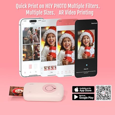 HPRT Portable Mini Photo Printer，Thermal Dye-Sublimation Printer（Pure Pink） - Image 3